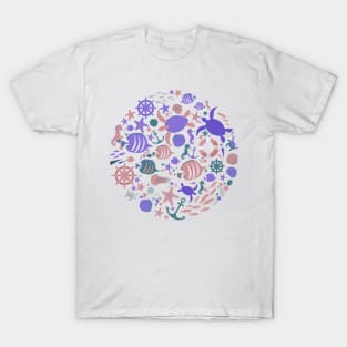 Save The Ocean Keep The Sea Plastic Free Turtle Scene T-Shirt